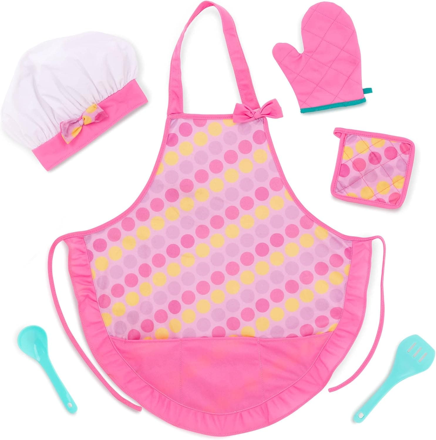 Play Circle by Battat – Smart Cookie Chef’s Apron – Chef Hat and Matching Pink Apron with Toy Cooking & Baking Accessories – Pretend Play House & Kitchen Set for Kids Ages 3 and Up (6 Pieces)