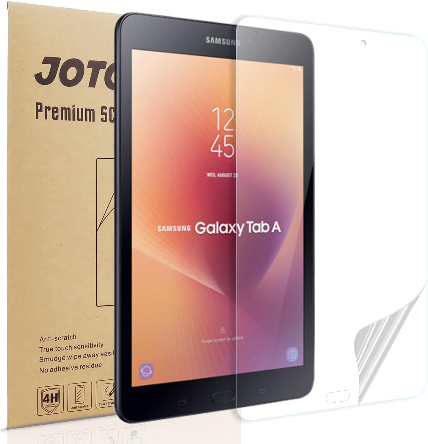 JOTO Galaxy Tab A 8.0 2017 Screen Protector - Ultra HD Crystal Clear (Invisible) Screen Protector Film Guard for 8.0 inch Galaxy Tab A 2017 T380 T385, 3 Count