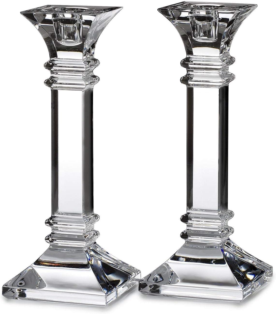 Marquis Treviso Collection Candle Sticks, 1.6 x 1.6 x 8, Clear