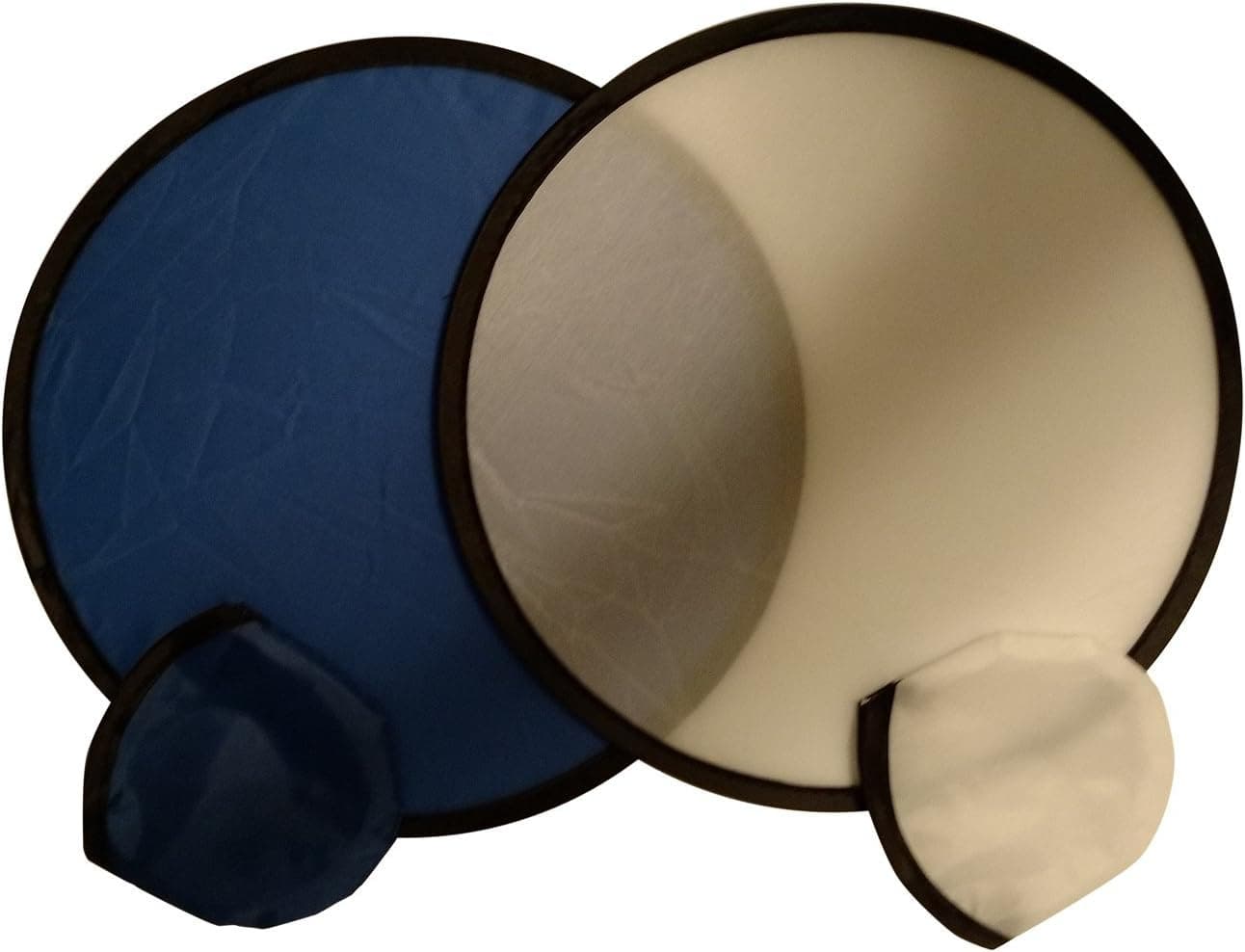 BZANY Blue And White Toy Pocket Fan Flying Disc With Pouch