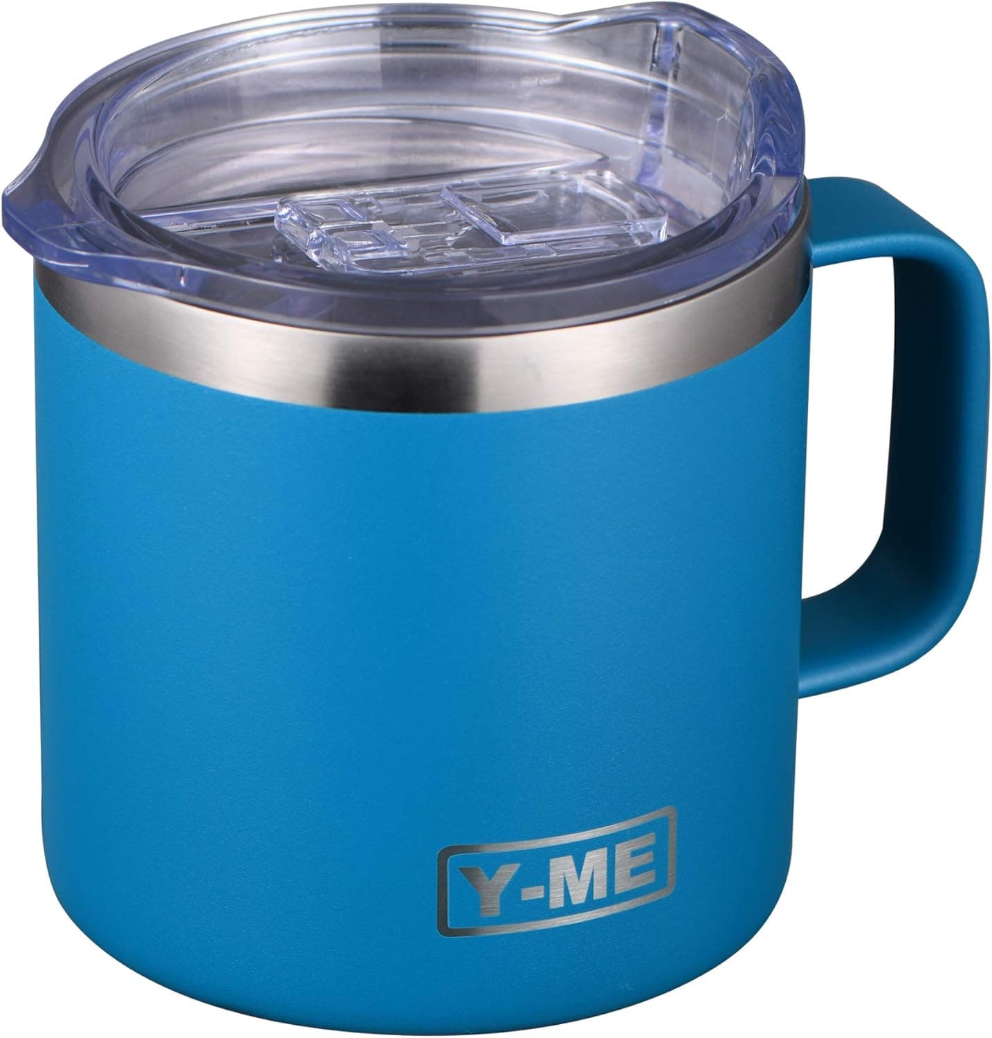 Y-ME Stainless Steel Insulated Coffee Mug Cup with Handle,Double Wall Coffee Mug with Lid for Hot & Cold Drinks