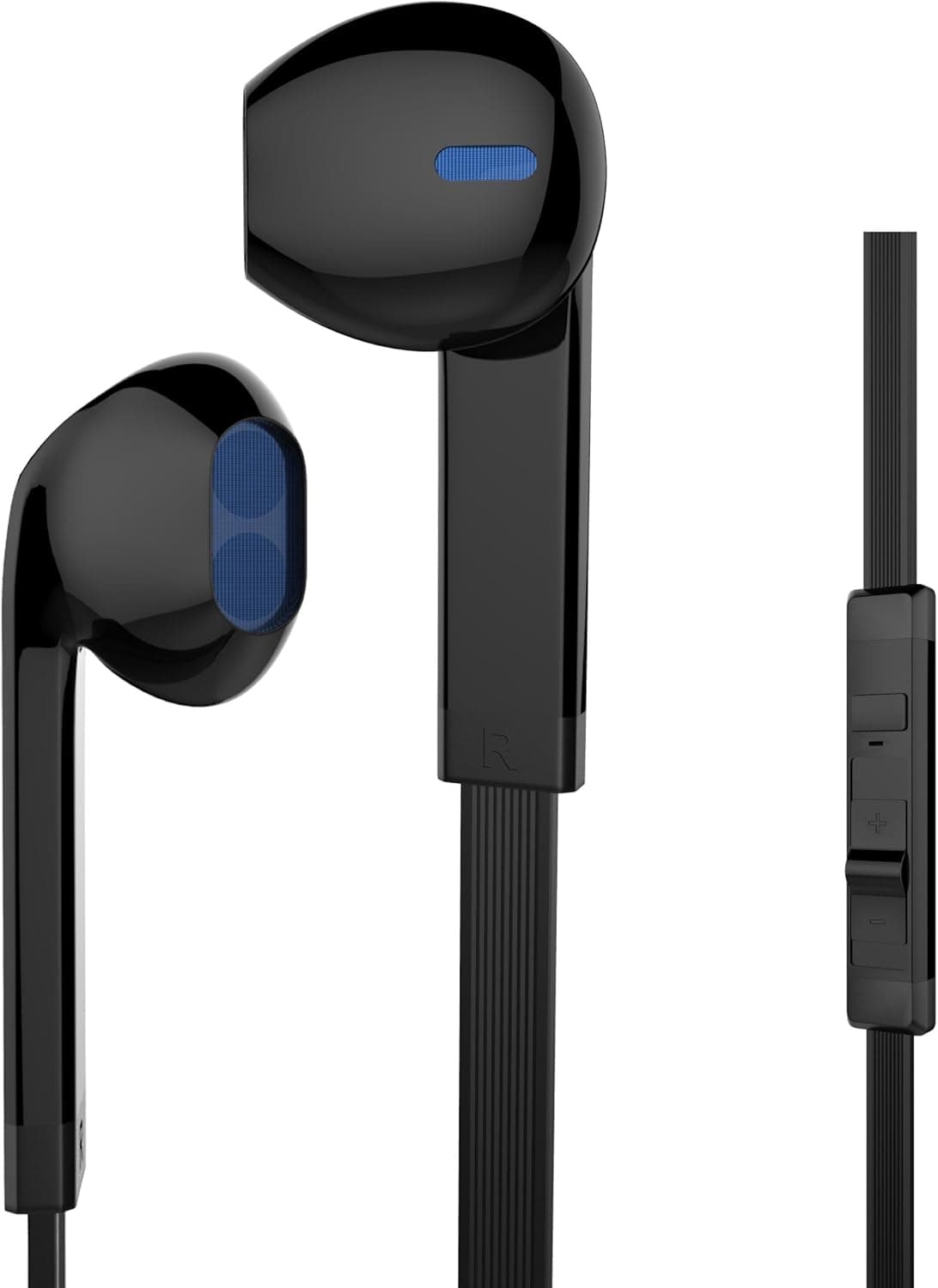 MXditect EB166 Headphones with Mic Stereo Earphones for iOS Android Windows System, Black