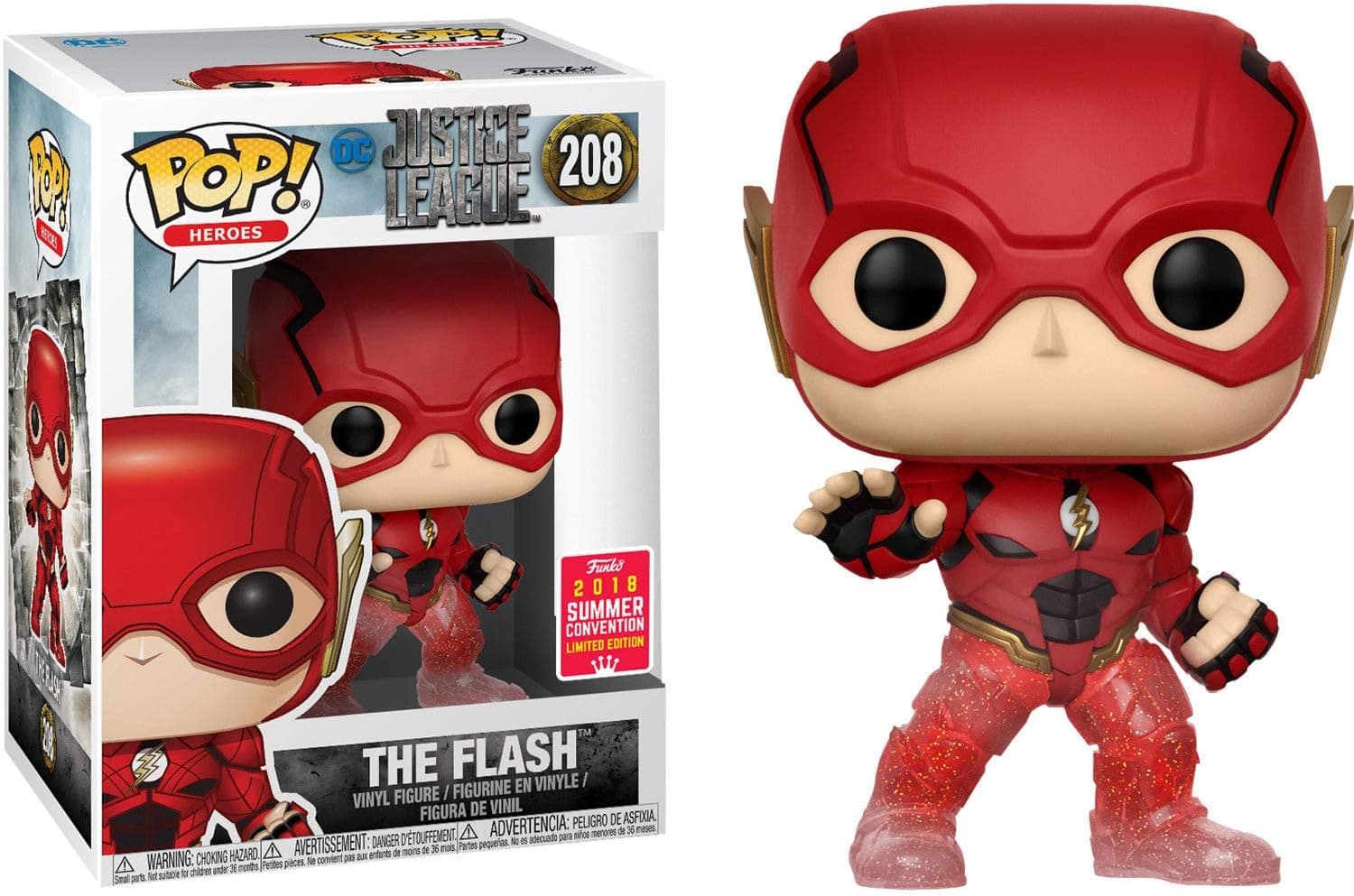 Funko Pop! DC Heroes #208 Justice League The Flash Running (2018 Summer Convention Exclusive)