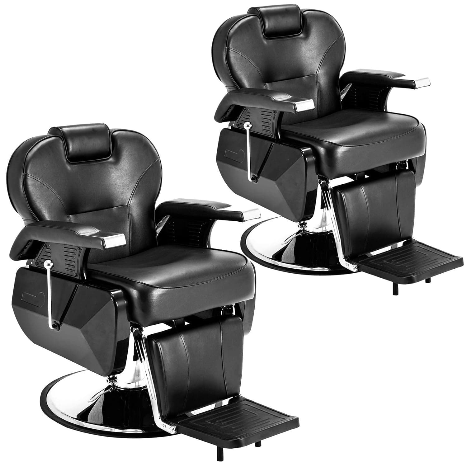 Set of 2 Black All Purpose Hydraulic Recline Barber Chair Salon Beauty Spa Shampoo Styling Chair