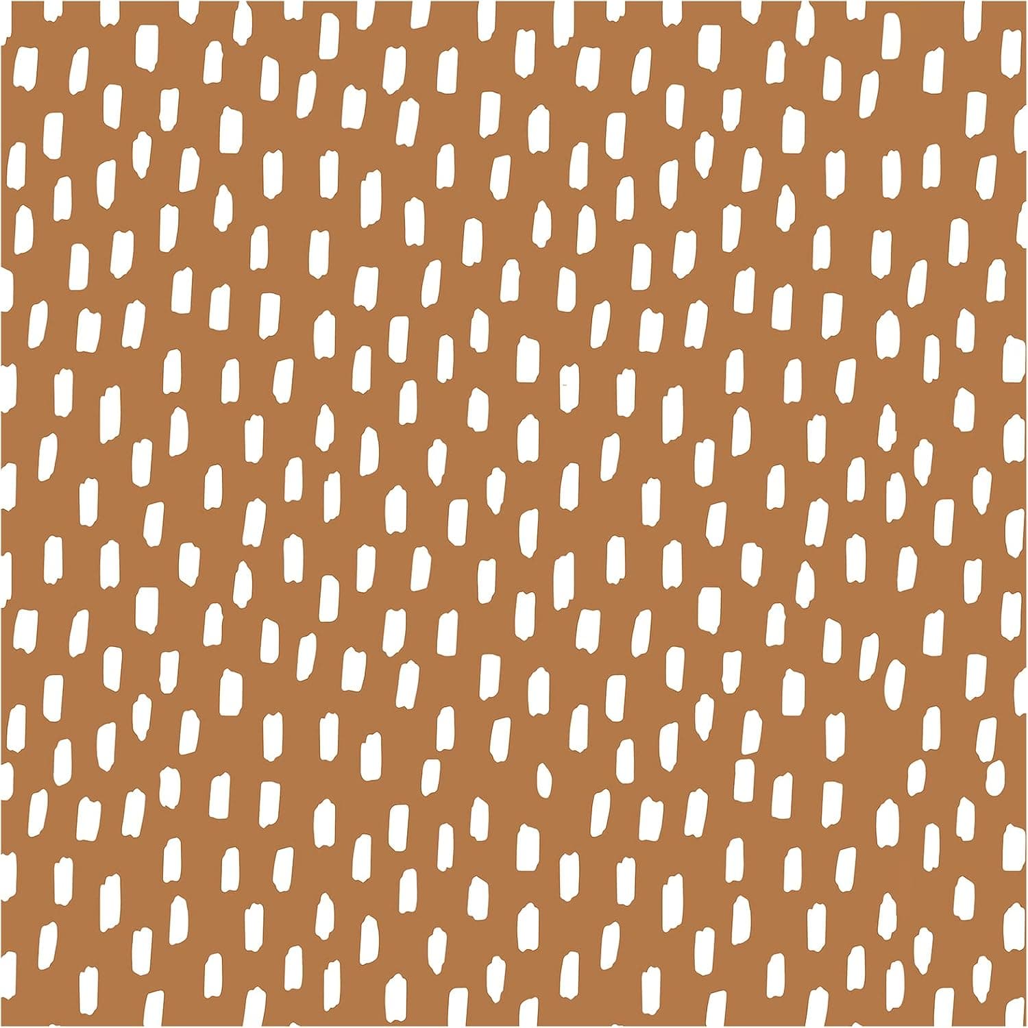 HAOKHOME 96131-1 Peel and Stick Wallpaper Stripe Geometric Caramel/White Modern Wall Decor Bathroom Removable Mural 17.7in x 9.8ft