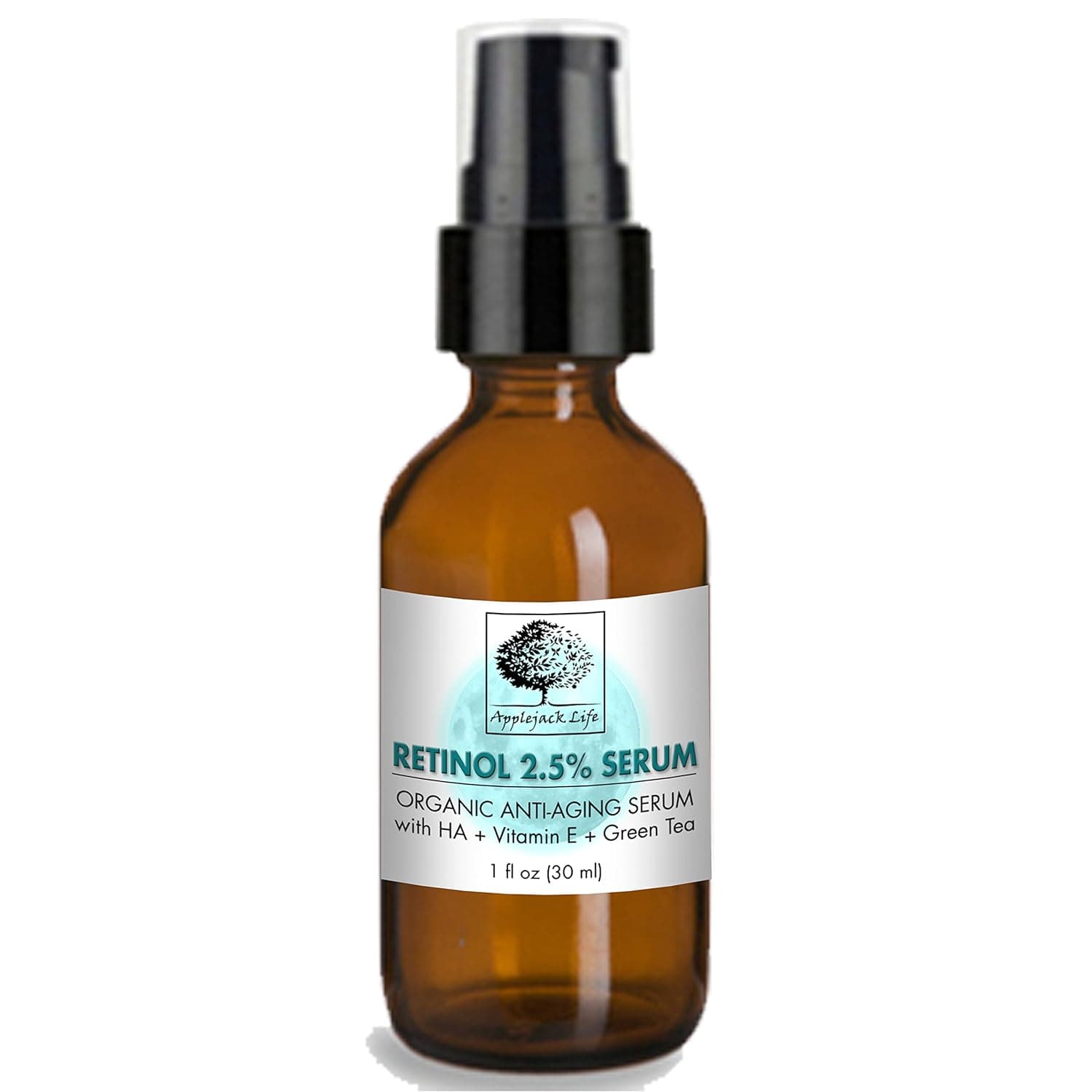 Retinol 2.5% Serum – Best Topical Formula with Hyaluronic Acid, Vitamin E and Green Tea – Anti Aging, Anti Wrinkle Benefits for Eyes, Face, Neck – Organic, Natural, Vegan – Healthy Skin Care