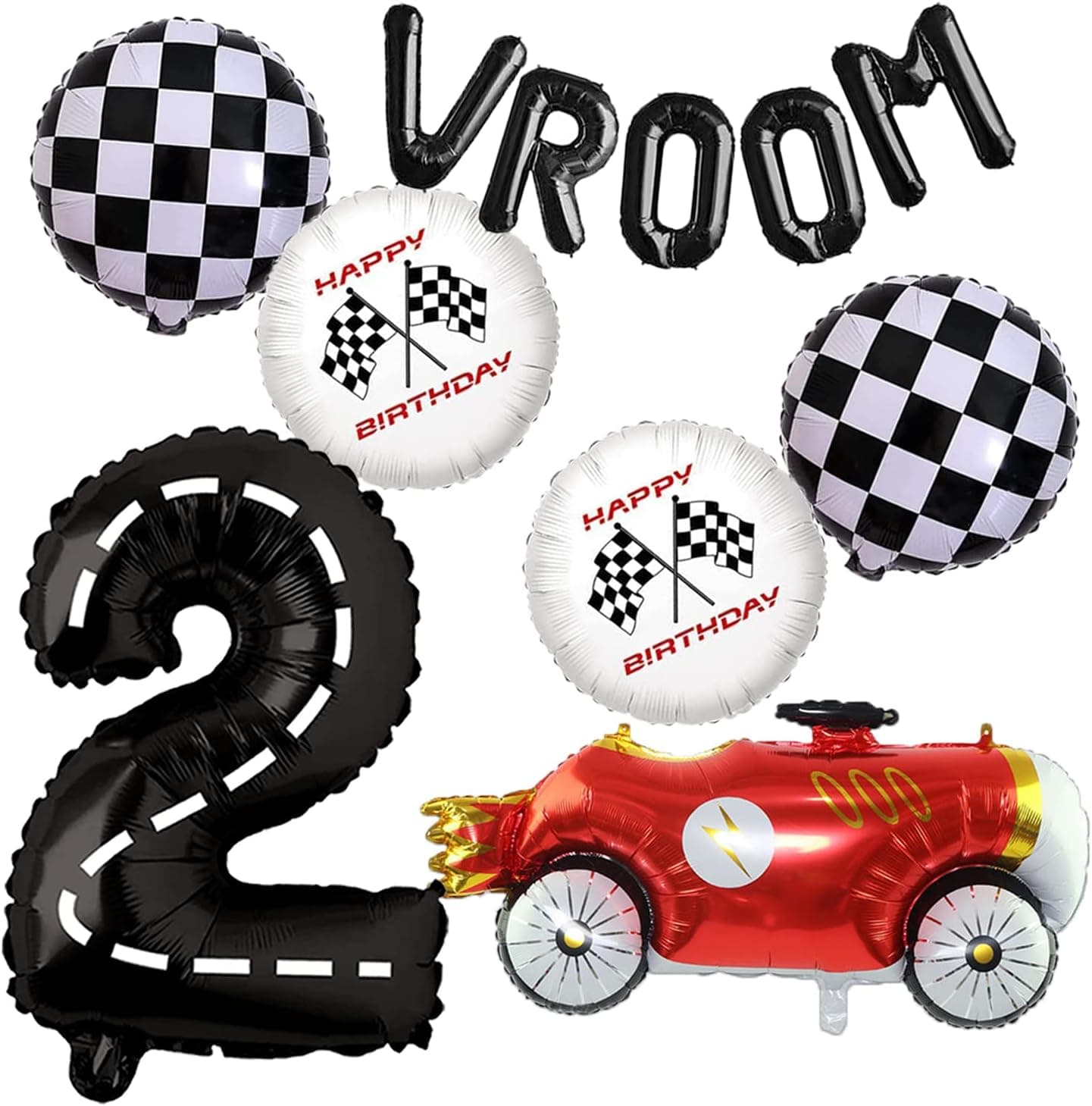 Race Car Balloon Birthday Party Decorations - Racing car Party Supplies for Happy Birthday Decorations - Alphabet and Number Balloons for Party Decor -Racing Car Balloons Garland Kit