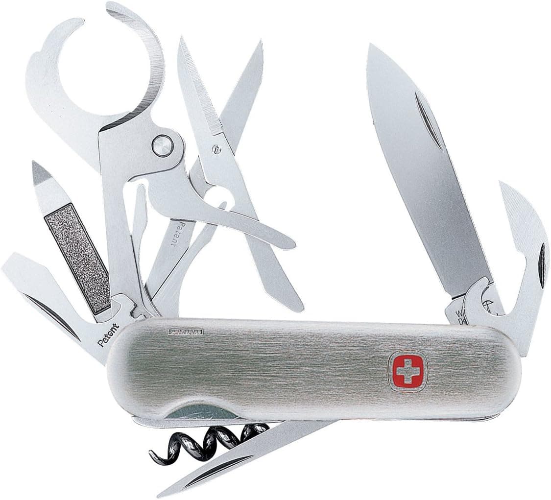 Wenger 16630 Swiss Army Knife With Cigar Cutter Implement Ergonomic Design 2.5-Inch Blade Stainless Steel
