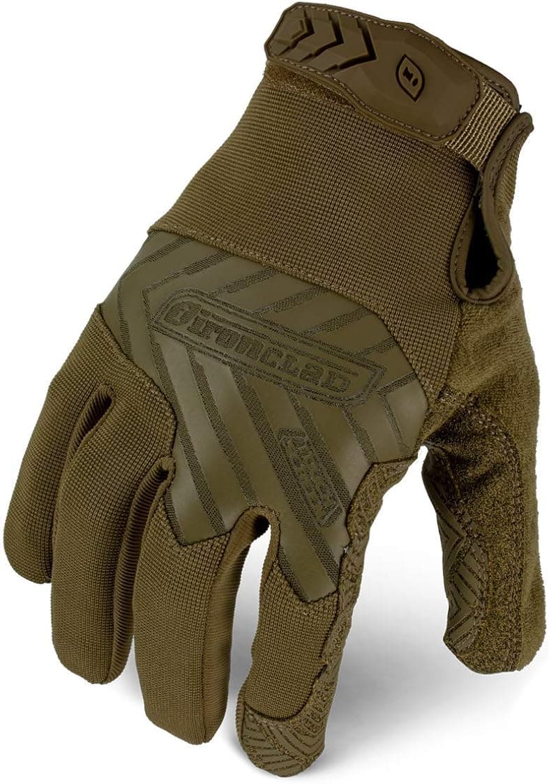 Ironclad Command Tactical Grip, Touch Screen Gloves Conductive Palm and Fingers, Extreme Grip, Durable, Performance Fit, Machine Washable, Sized S, M, L, XL, XXL (1 Pair)