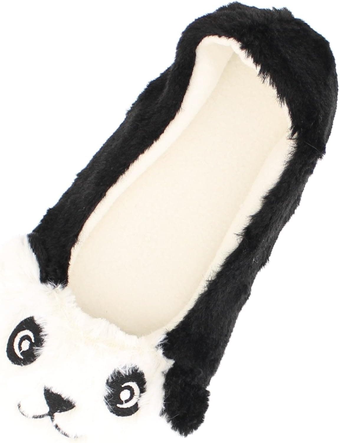 Gold Toe Women's Poe Panda Novelty Furry Animal Soft Plush Slip On House Slipper