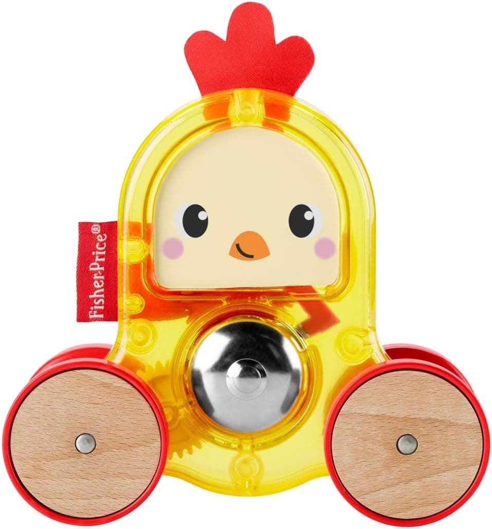 Fisher-Price Rollin’ Surprise Rooster, Push-Along Toy Vehicle for Baby