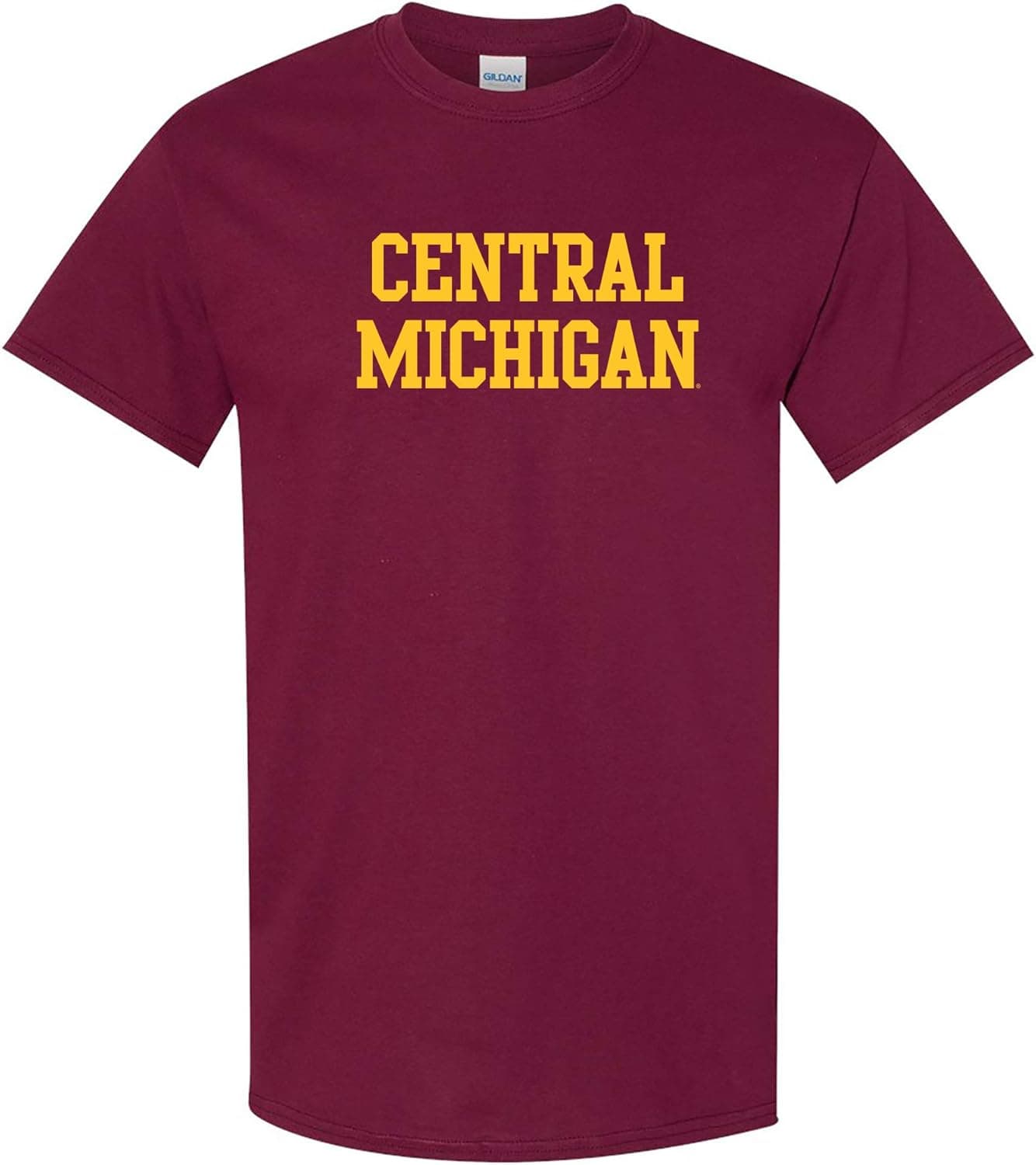 Central Michigan Chippewas Basic Block, Team Color T Shirt, College, University