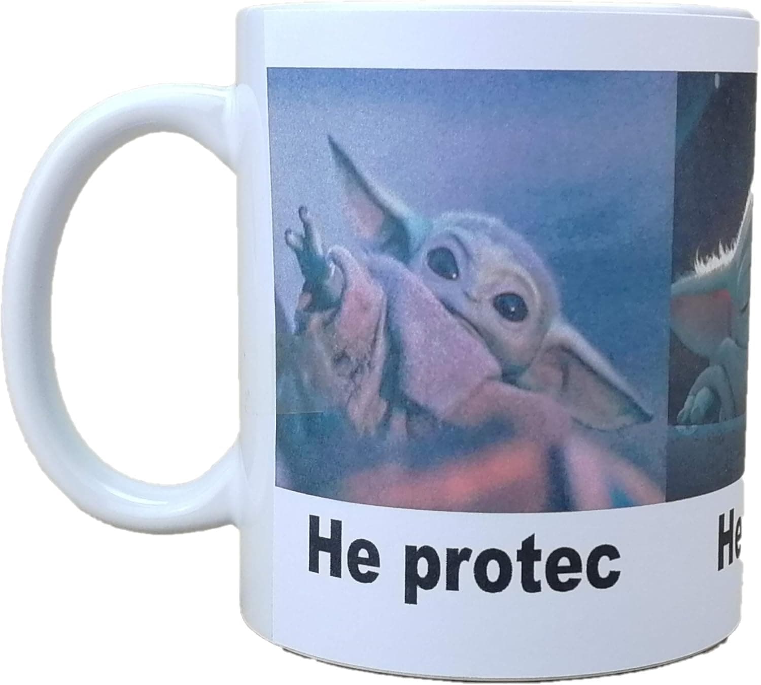 Baby Yoda Coffee Mug (He attac, He protec, He nap)