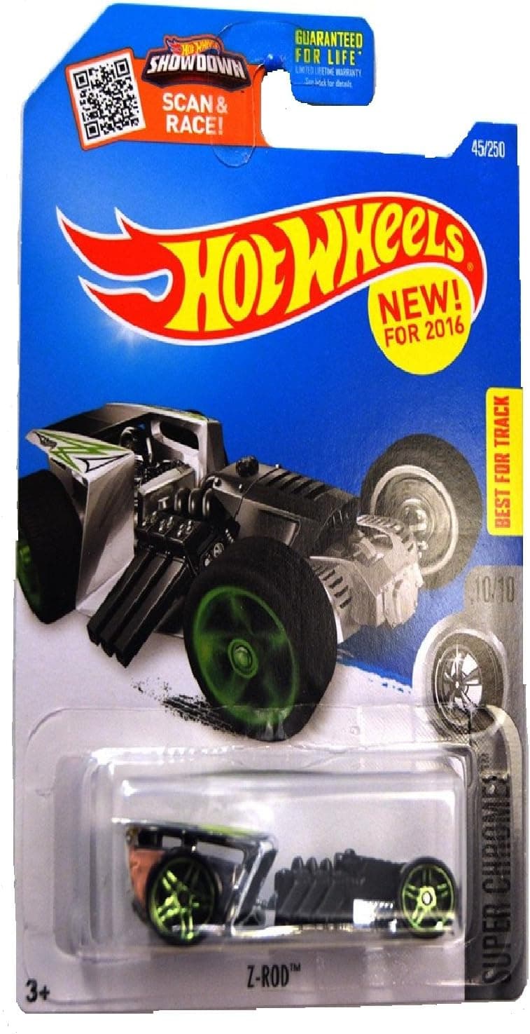 HOT WHEELS SUPER CHROMES 10/10 Z-ROD 45/250 SHOWDOWN INTERNATIONAL CARD