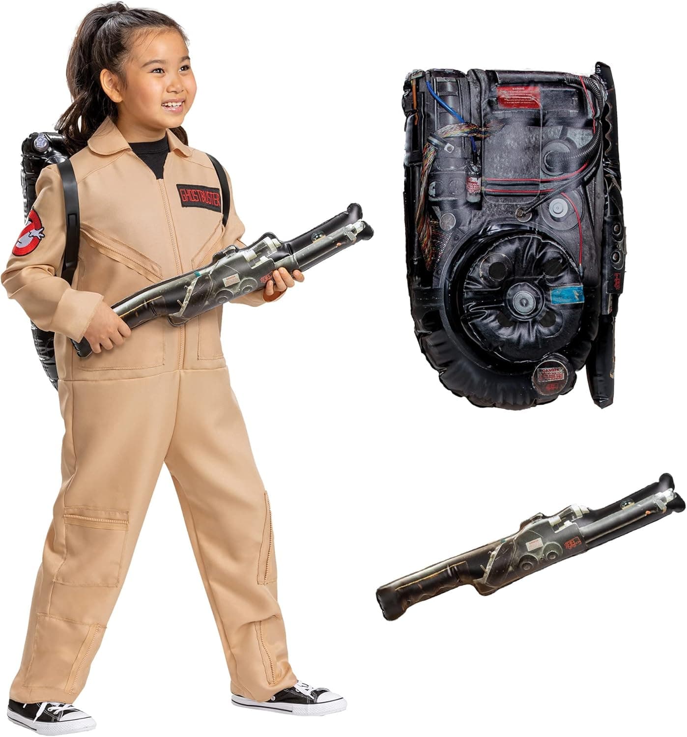 Ghostbusters Costume for Kids, Official Ghostbusters Classic Jumpsuit with Proton Pack Accessory