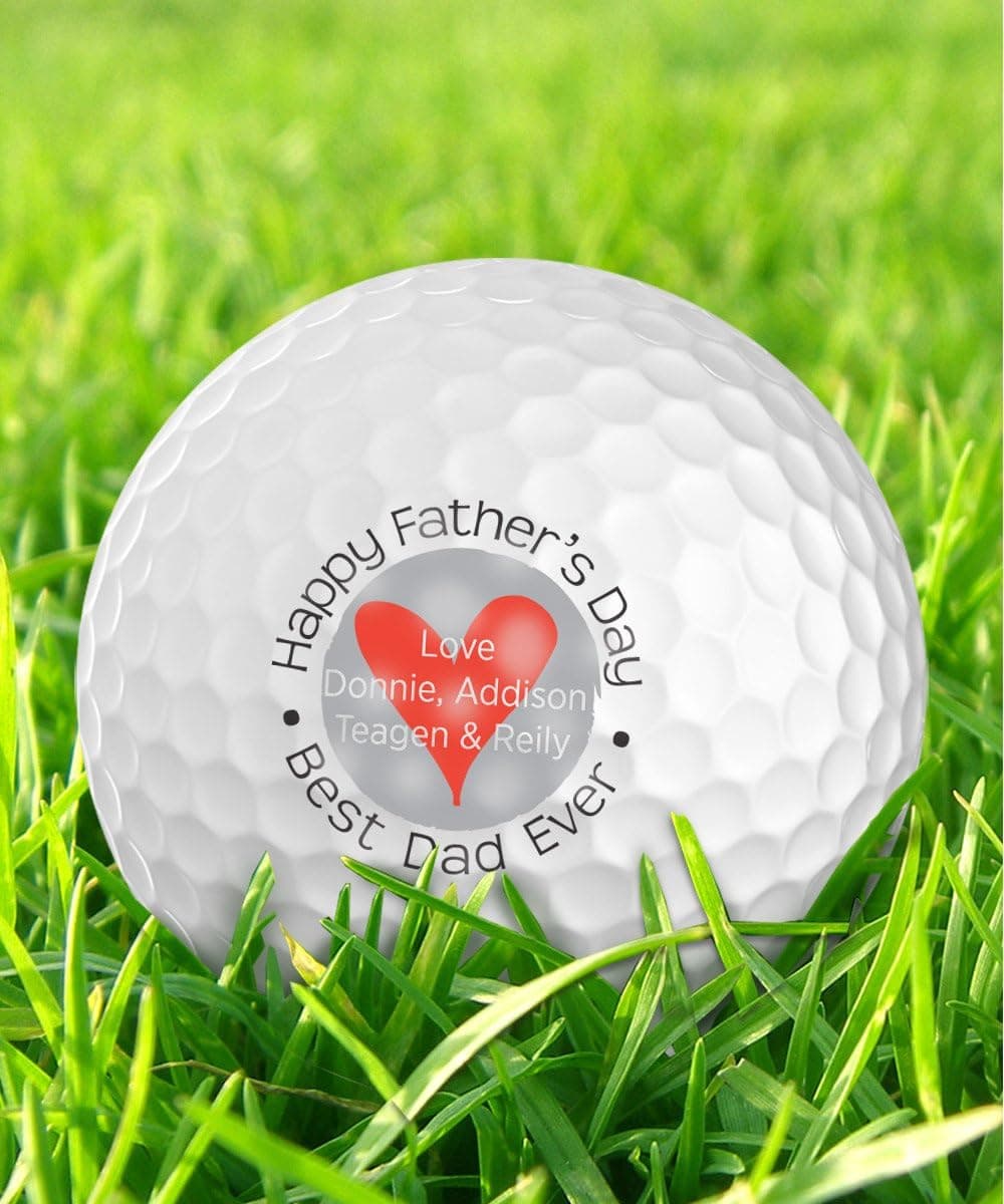 Father's Day Golf Balls - Personalize The Name (12 Balls)