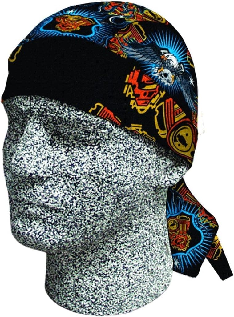 Danbanna Deluxe Hot Motor Head Wrap Biker Doo Rag Skull Cap
