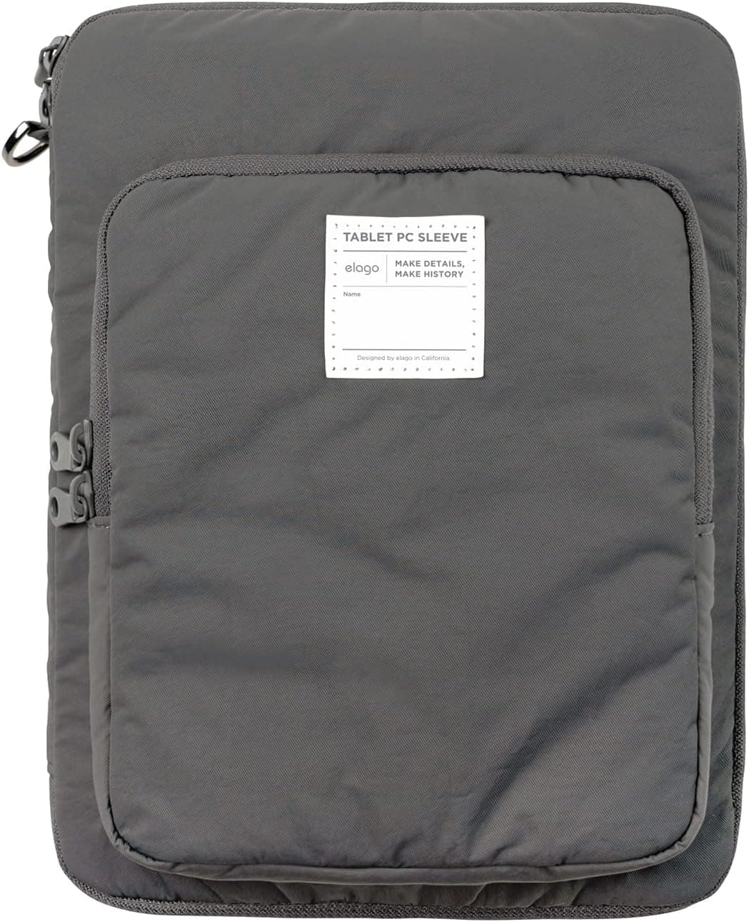 elago Tablet Sleeve Case Compatible with iPad Air 5th 10.9 inch 2022, iPad Pro 11 inch 3/2/1 2021-2018, iPad 9/8/7 10.2, iPad Air, Waterproof Surface Bag Cover, Pouch with Pocket (Dark Grey)
