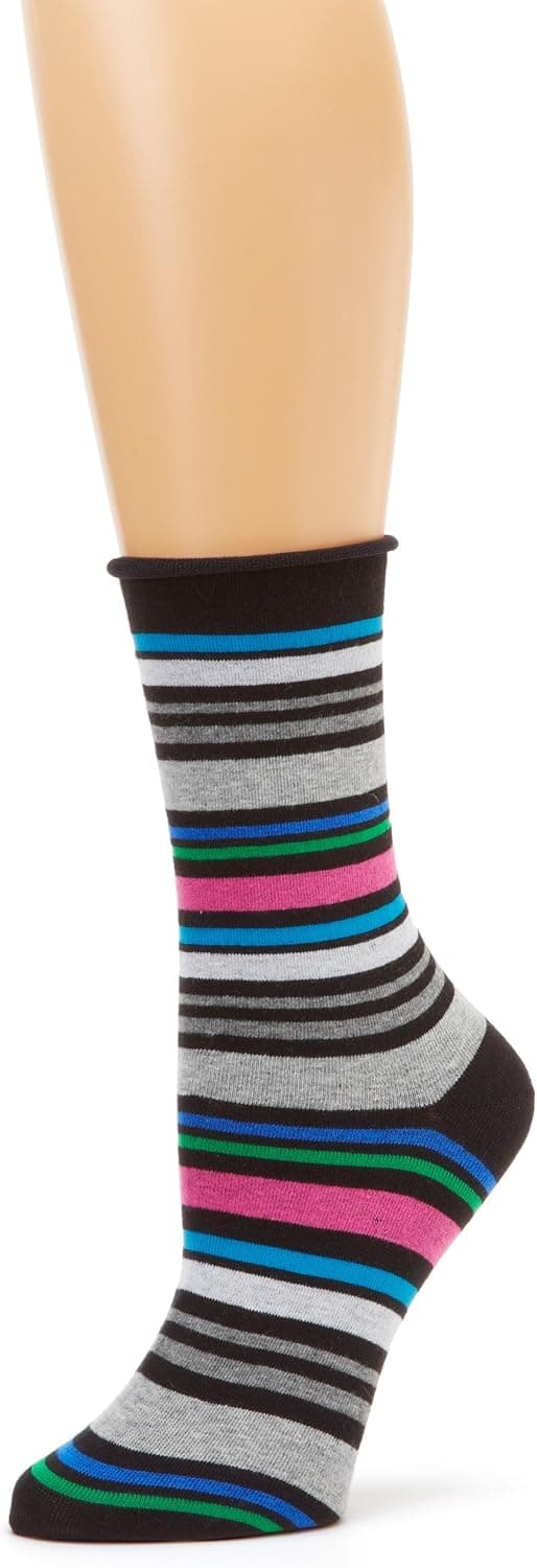 K. Bell Socks Women's Variegated Stripe Relaxed Top