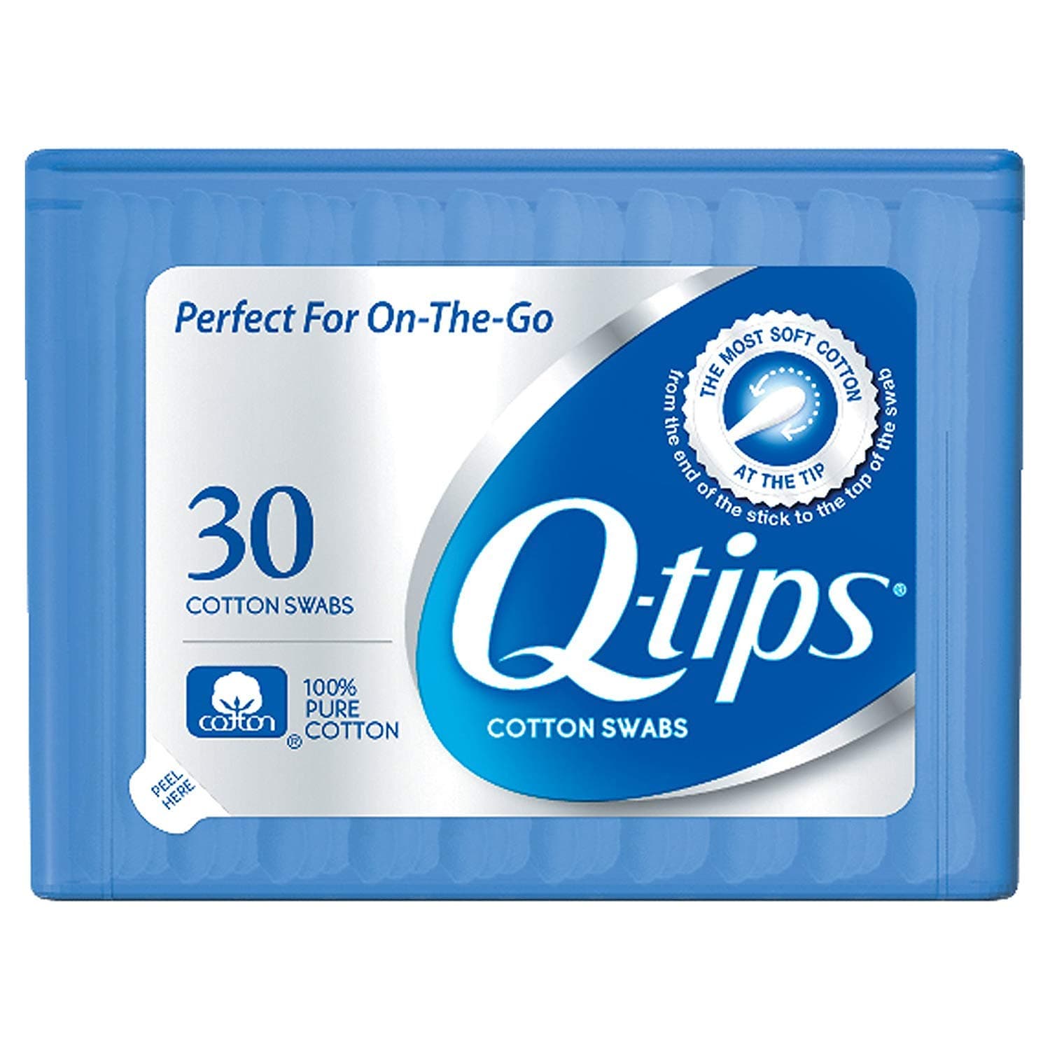 Q-Tips Cotton Swabs 30 Count Purse Pack (12 Pieces) by Q-Tips