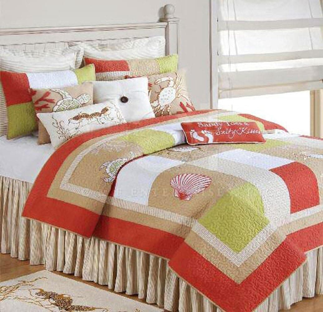 C & F Enterprises Sandpiper Cove Square Crab Pillow