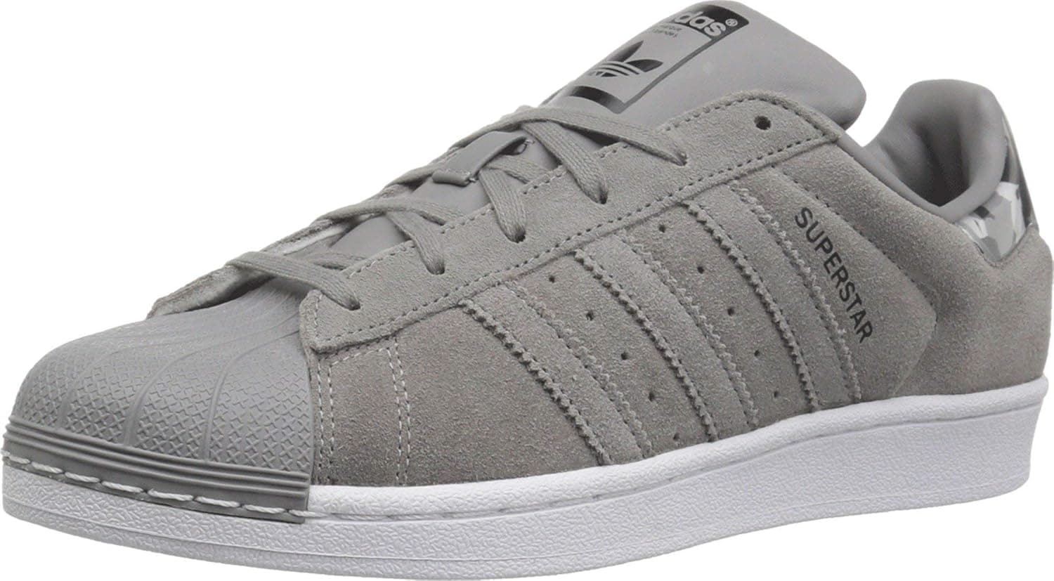adidas Originals Superstars Running Shoe, Ch Solid Grey/White, 4 M US Big Kid