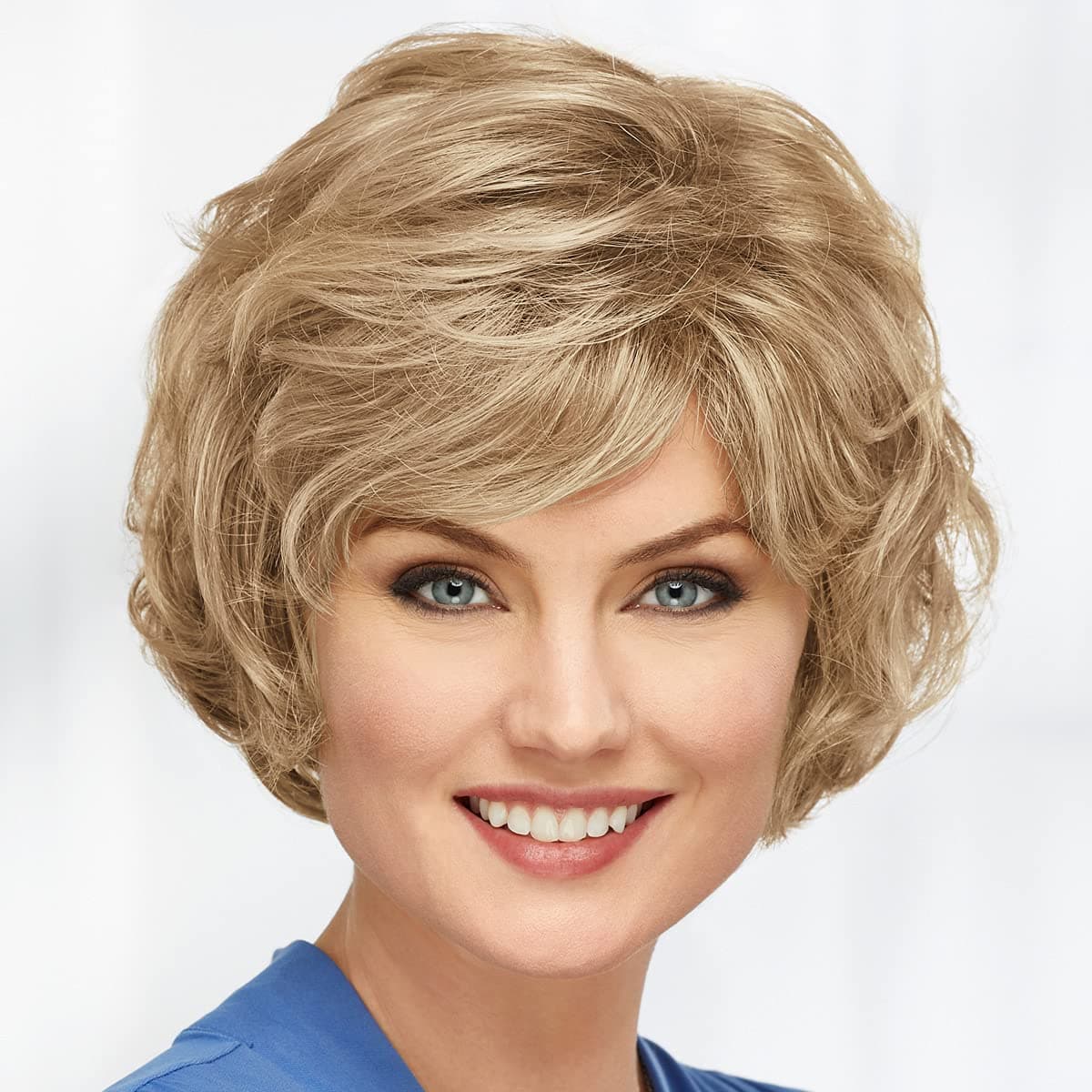 Paula Young Beth Wig Beautiful Bob Wig with Soft Fringe and Touchable Waves/Multi-Tonal Shades of Blonde, Silver, Brown and Red
