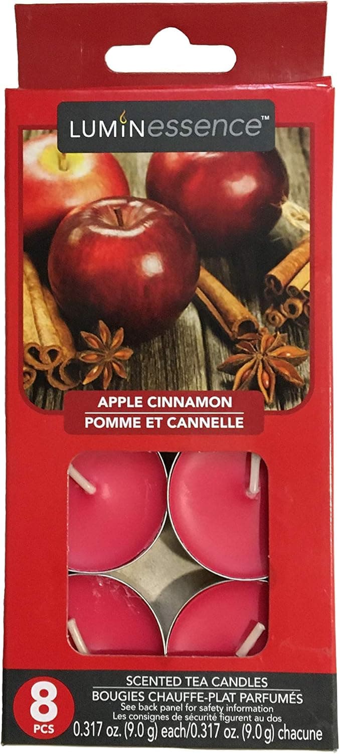 Luminessence Scented Tea Candles - Apple Cinnamon 8 Count