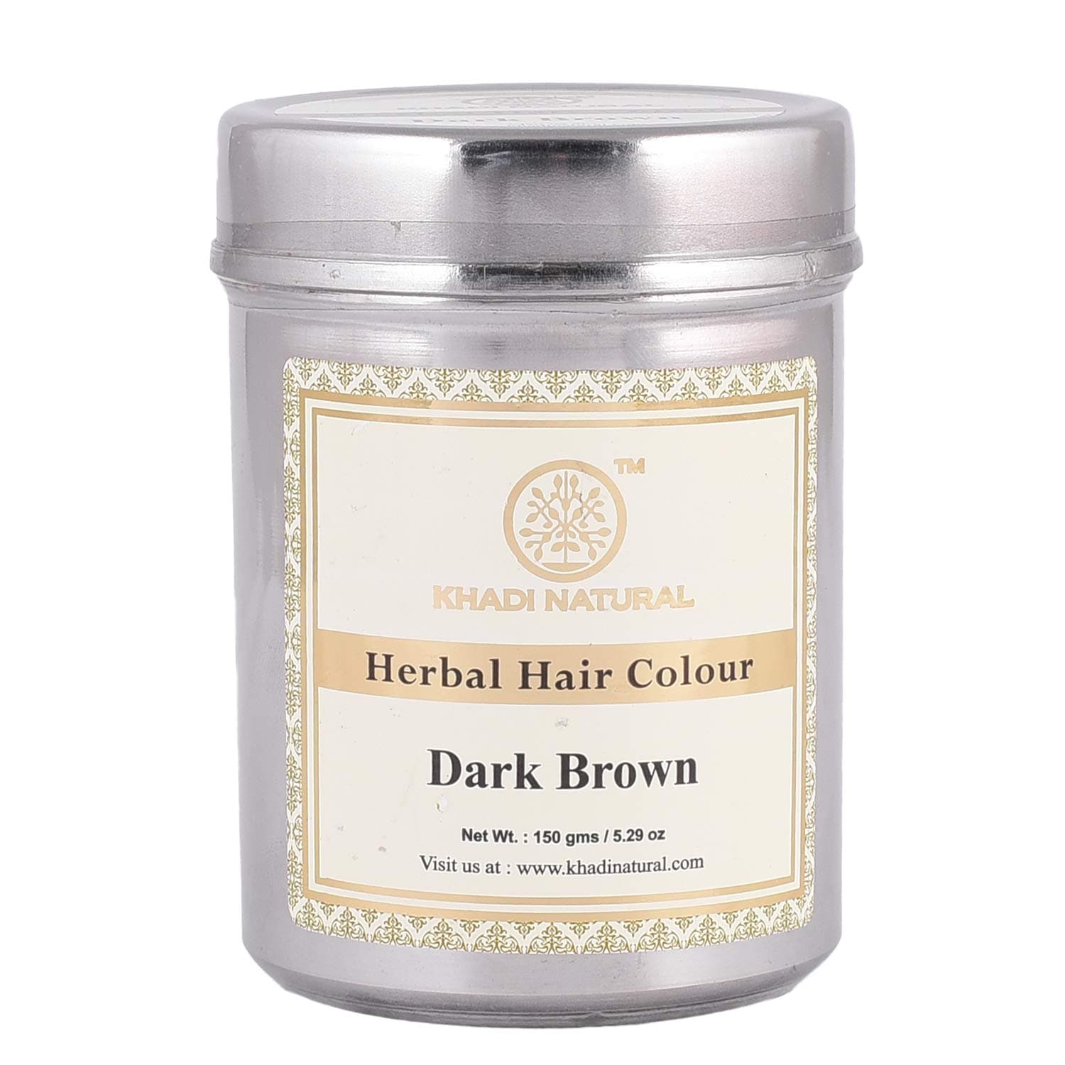 Khadi Natural Herbal Hair Color Dark Brown Latest International Packaging (150 g)