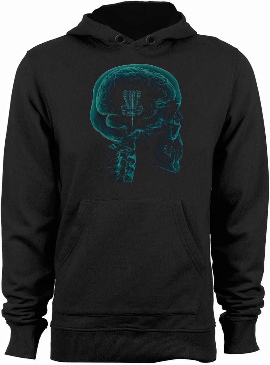 Guerrilla Tees Disc Golf on The Mind Hoodie Funny Basket case Hoody Graphic Frisbee Golf Tshirt