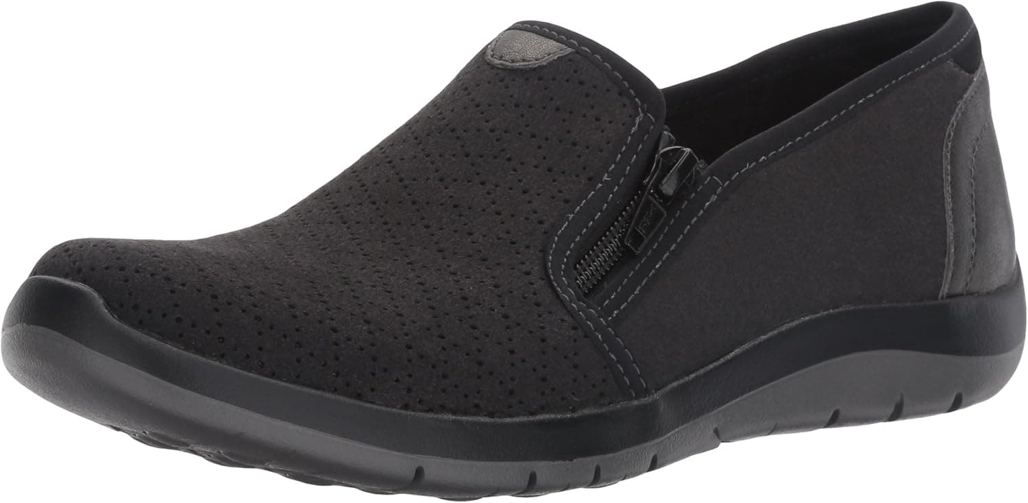 Aravon Women's Wembly Side Zip Fashion Sneaker