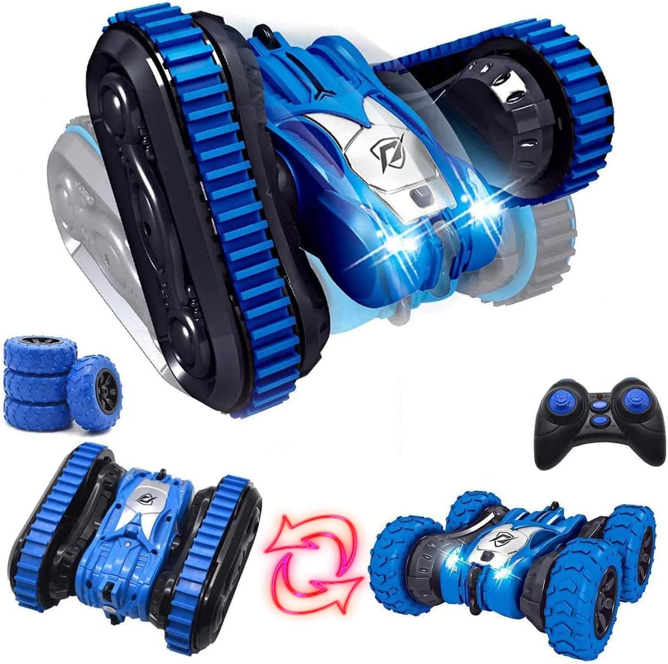ONG NAMO RC Cars for Kids Remote Control Car Double Sided Tires Convert Fast Racing Car RC Stunt Car Crawler 2.4 GHZ Remote Control Stunt Shot