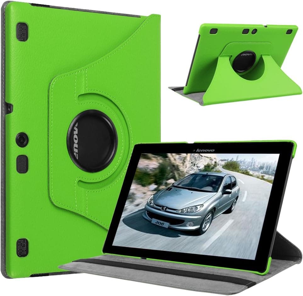 Lenovo Tab 2 A10-70 Case, Pasonomi® 360 Degree Rotating Magnetic Smart PU Leather Stand Cover Case With Smart Cover Auto Wake / Sleep Feature for Lenovo Tab 2 A10-70 10.1 Inch Android Tablet (360 Rotating Series Green)