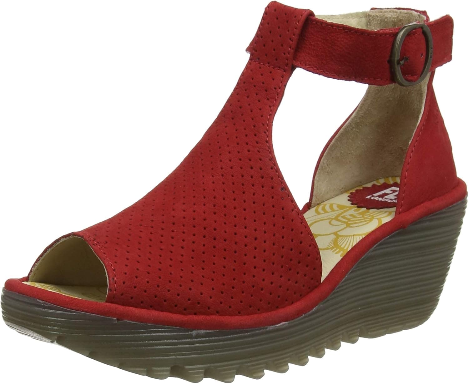 FLY London Women's T-Bar Sandals, 8 us