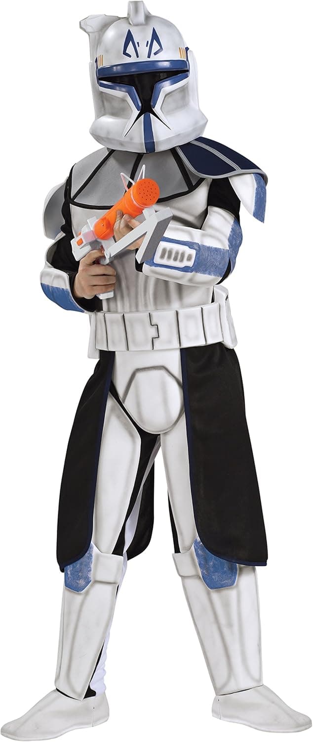 Rubies Star Wars Clone Wars Child's Clone Trooper Deluxe Captain Rex Costume, Small