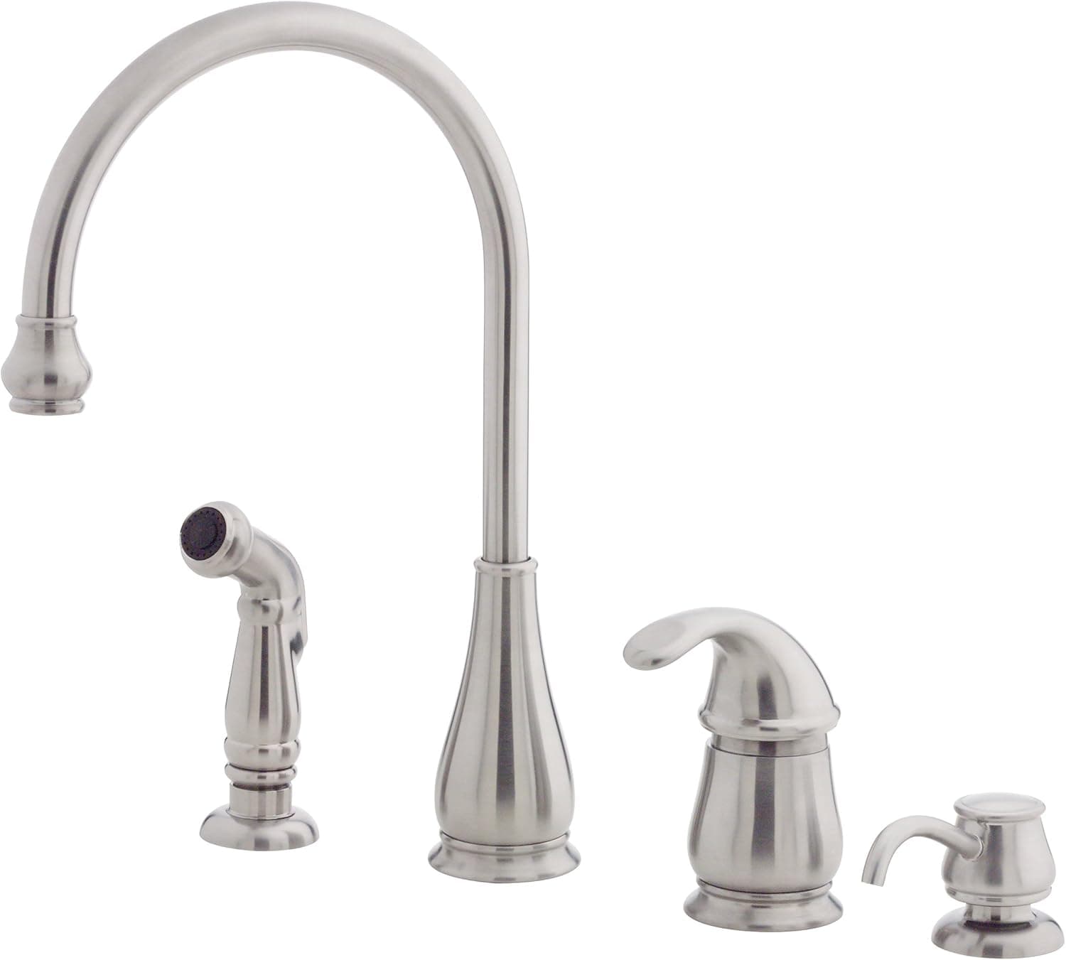 Pfister F0264DSS Treviso High-Arc 4-Hole Single Control Kitchen Faucet, Stainless Steel