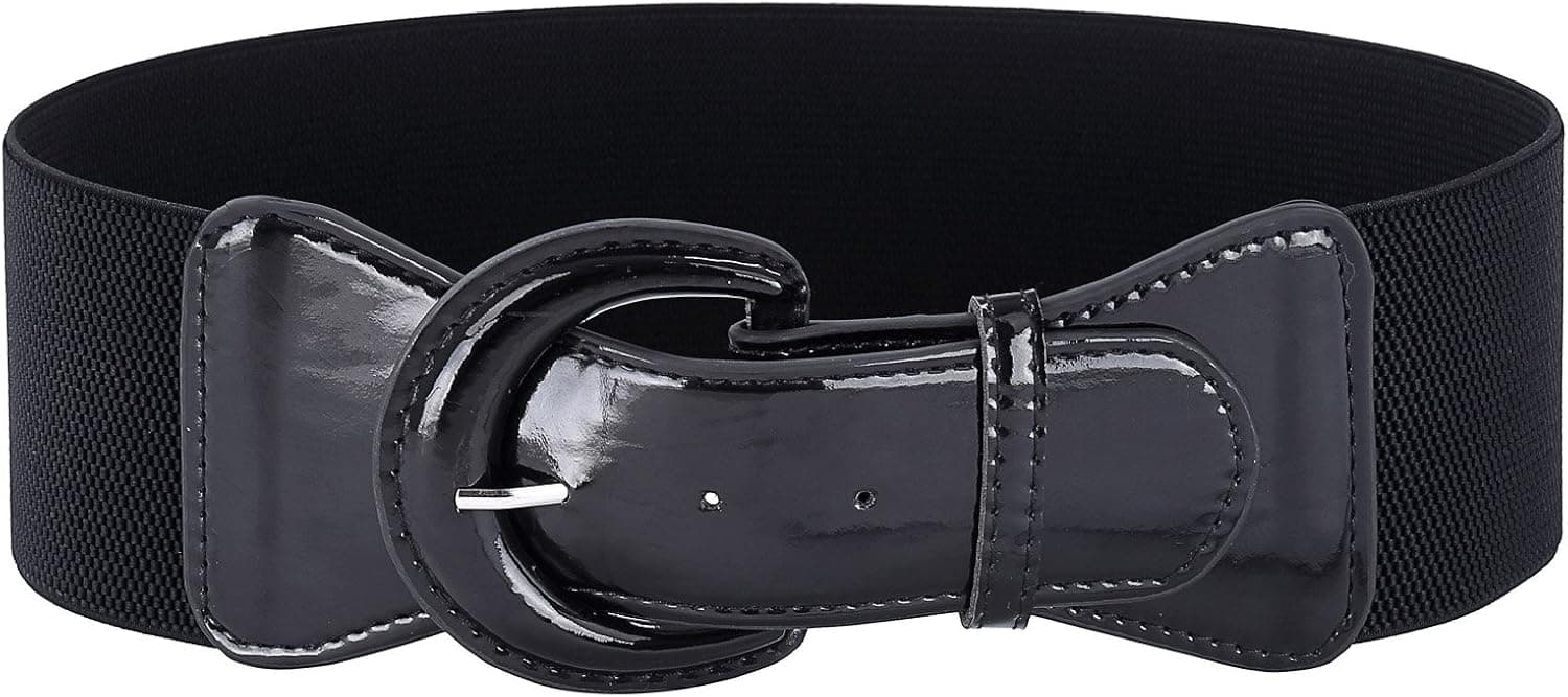 GRACE KARIN Women's Wide Stretchy Cinch Belt 3 Inch Vintage Chunky Buckle Belts S-XXXXL