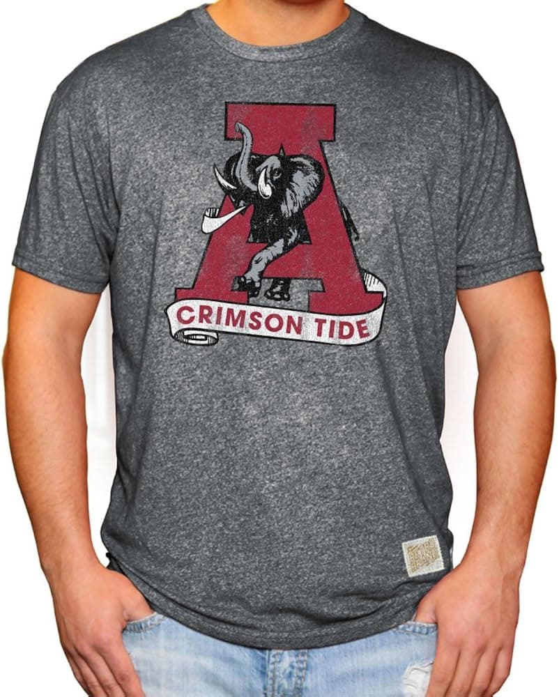 Elite Fan Shop NCAA Mens Retro T Shirt Soft Charcoal
