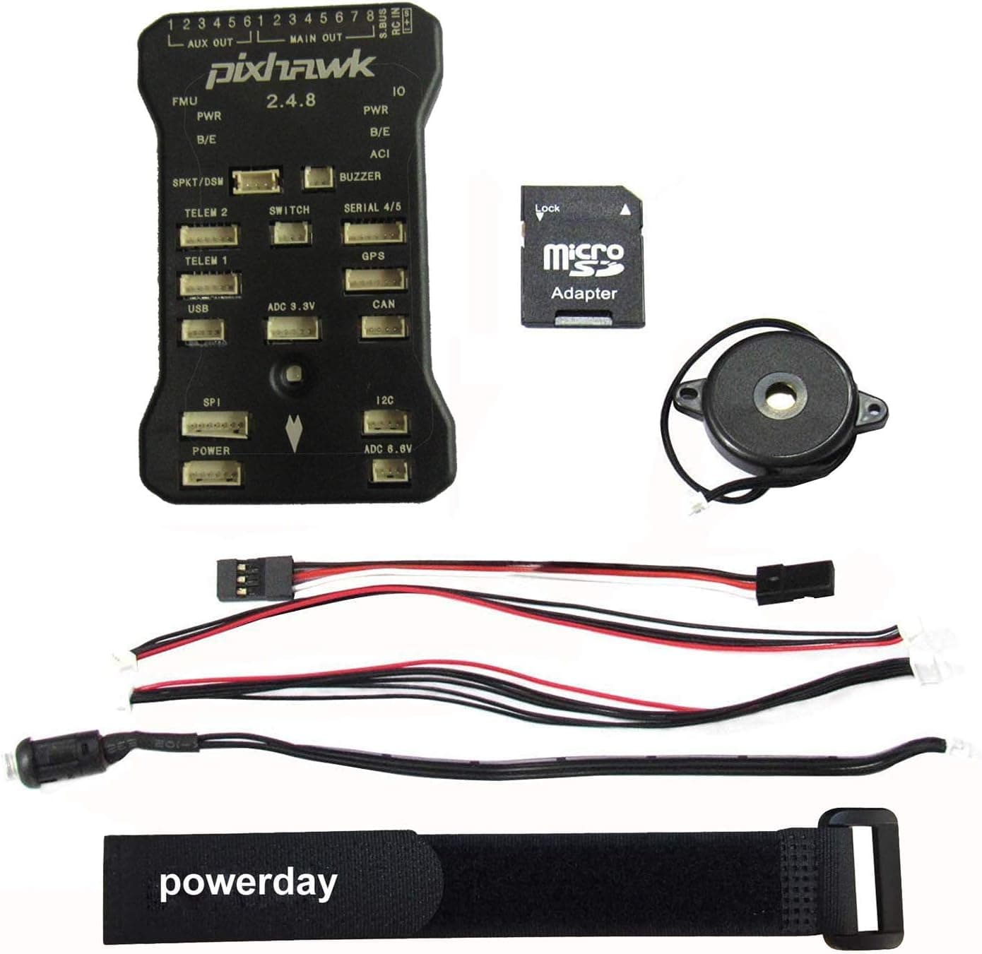 powerday Pixhawk PX4 32Bit ARM Flight Controller 4G SD Card for RC Multicopter FPV Quadcopter + 1powerday Strap