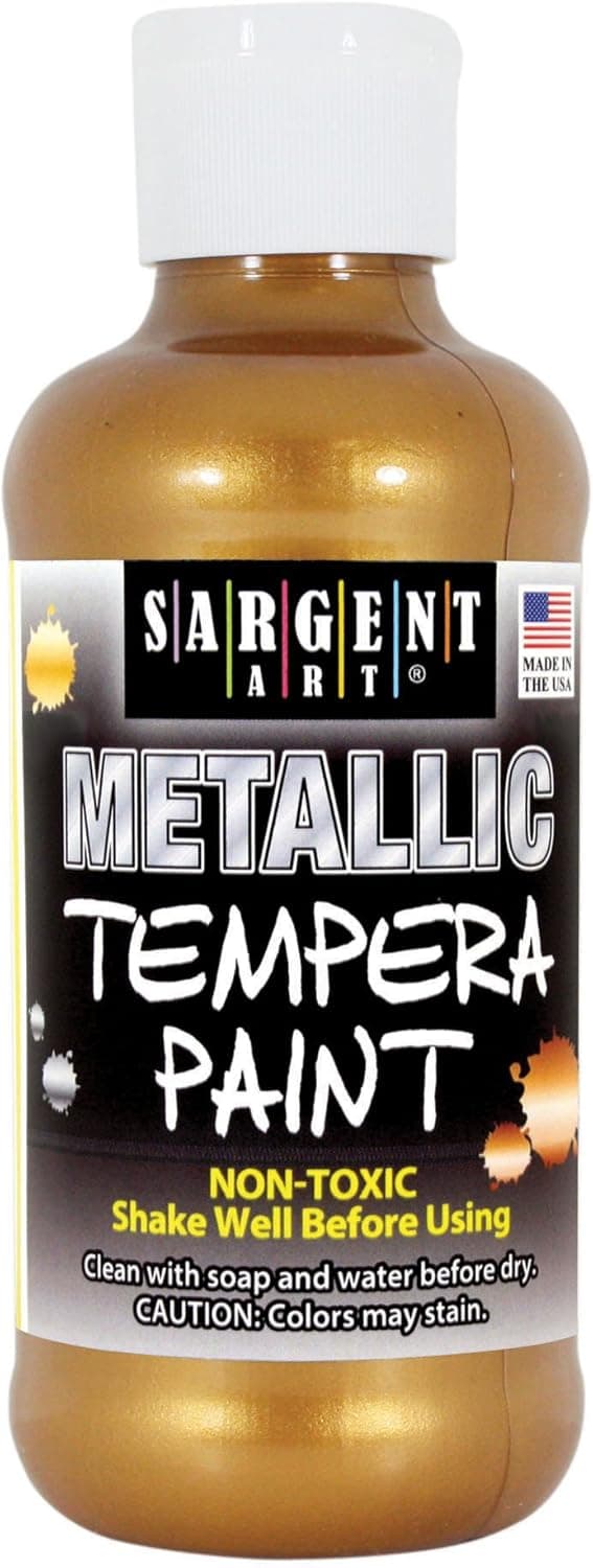 Sargent Art 17-5010 8 oz Aztec Gold Metallic Tempera Paint