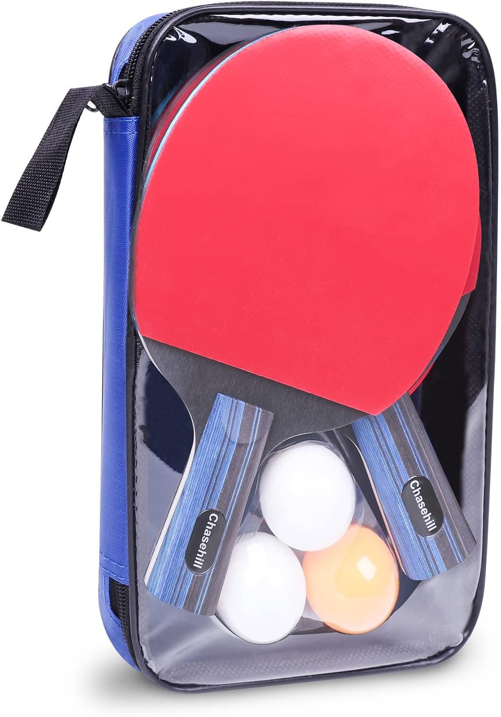 Ping Pong Paddles - Chasehill High-Performance Sets with Premium ,Table Tennis Rackets, 3 pcs Ping Pong Balls, Compact Storage Case | Table Tennis Racket Set of 2
