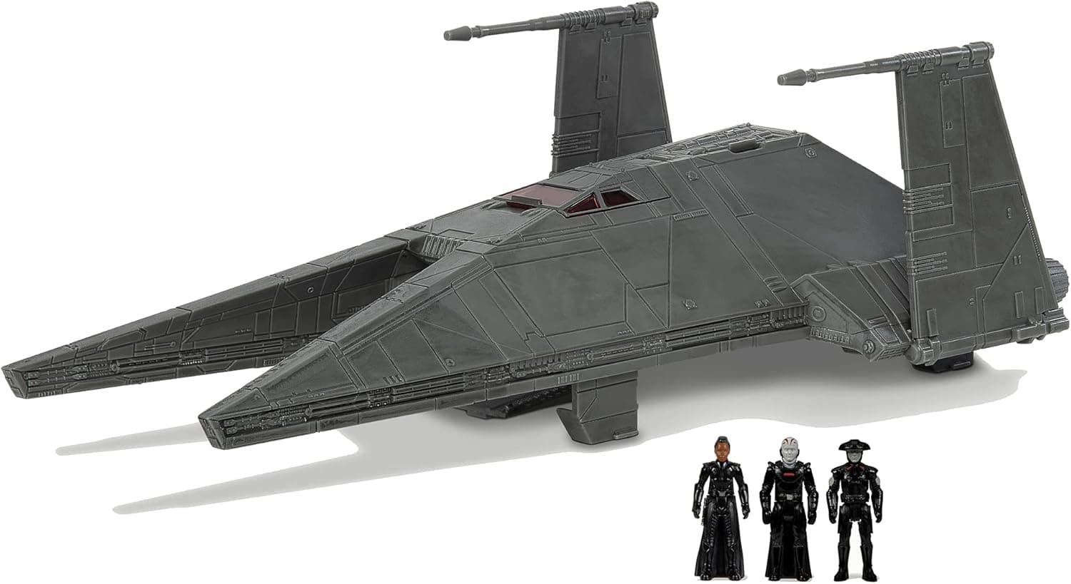 STAR WARS Micro Galaxy Squadron Inquisitor Transport Scythe - 7-Inch Starship Class Vehicle with Three 1-Inch Micro Figure Accessories