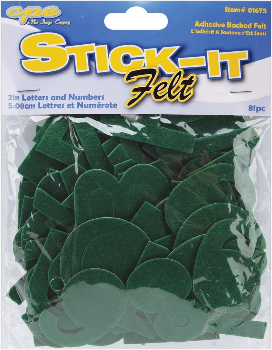 The New Image Group Feltables Letters and Numbers 2-inch-Green
