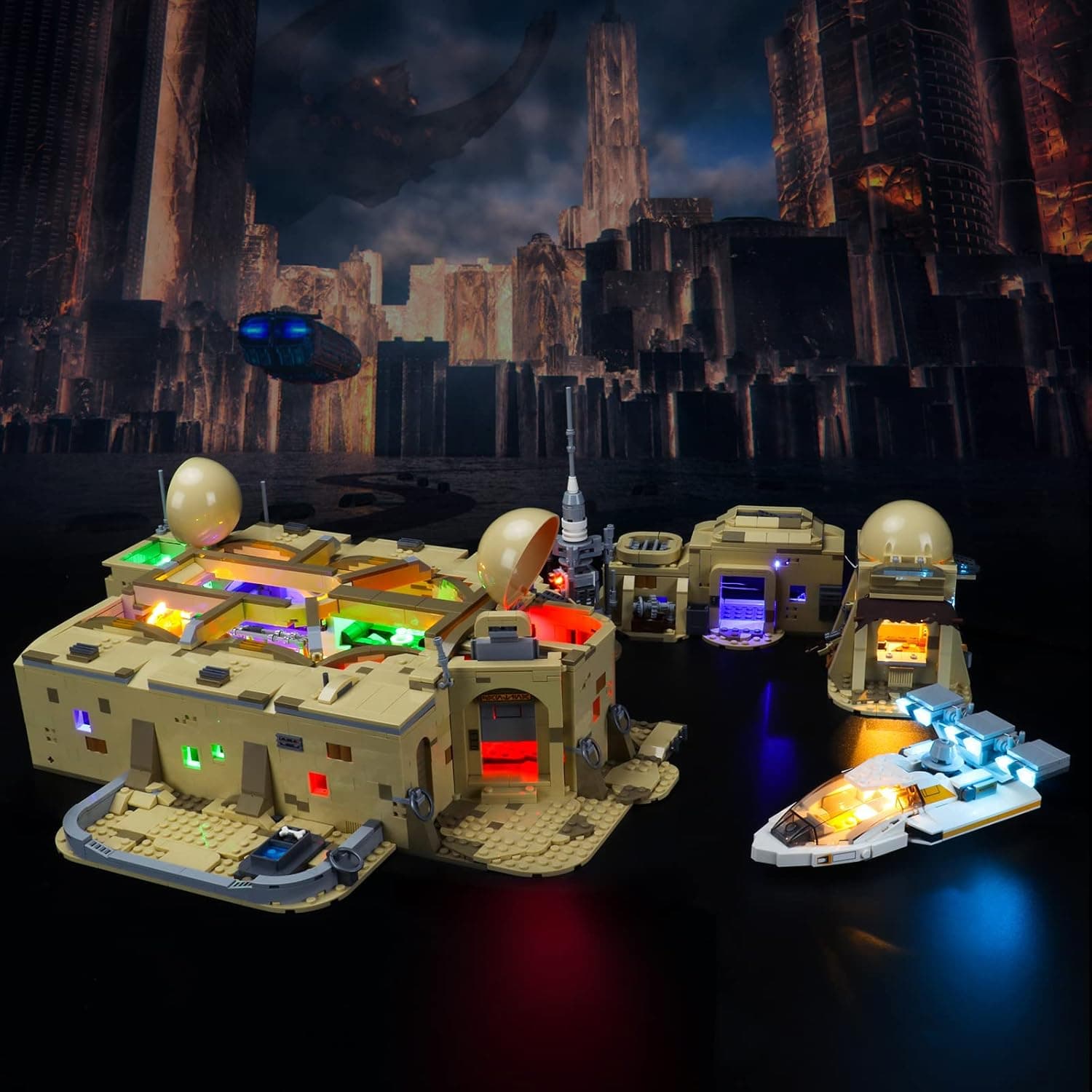 Vaodest LED Light for Lego Mos Eisley Cantina 75290 Model,Design and Configuration Compatible with Model 75290 (LED Light Only, Not Building Block Kit)