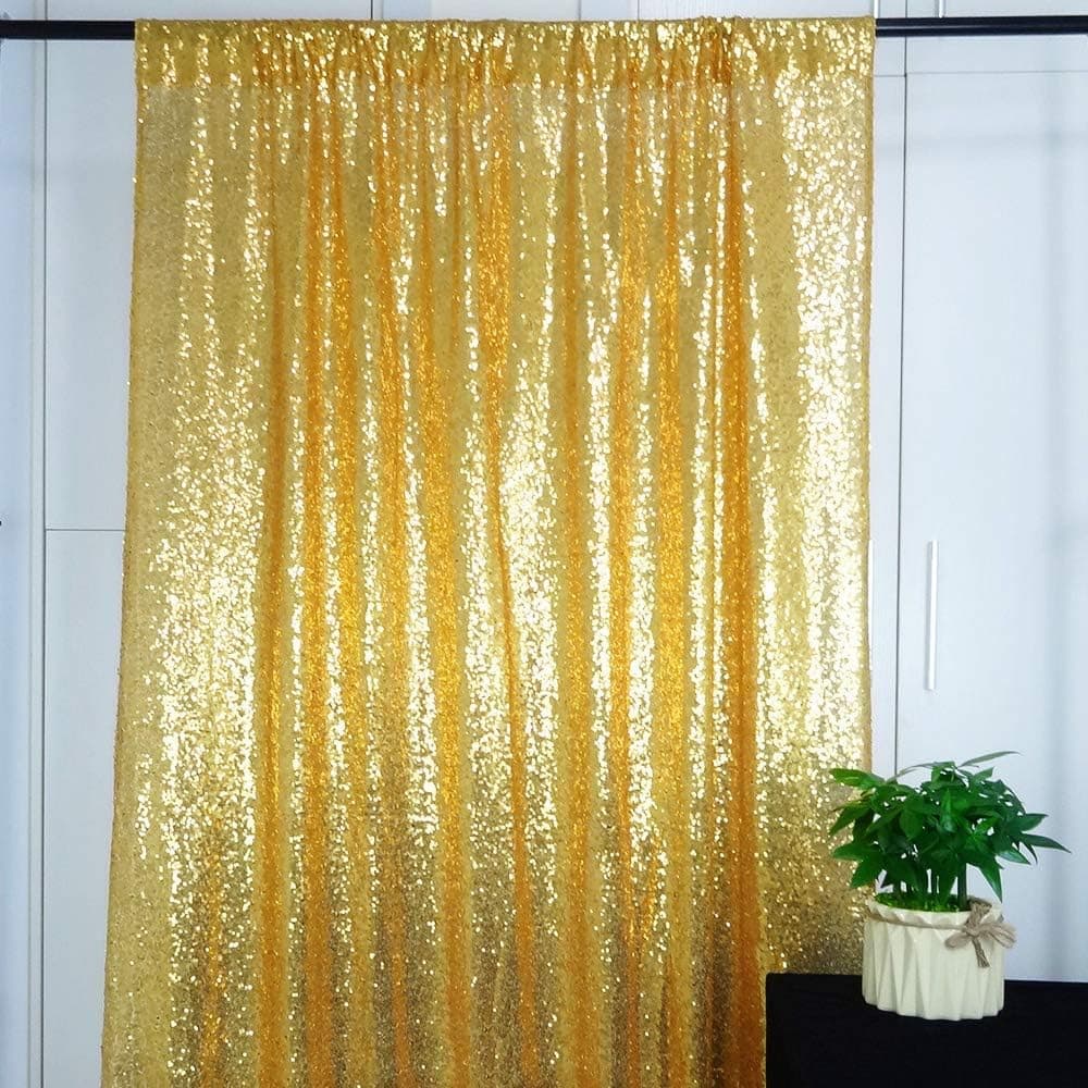 HeMiaor Gold Sequin Backdrop 4ftx7ft Silver Sequin Backdrop Baby Shower Curtain Backdrop Halloween