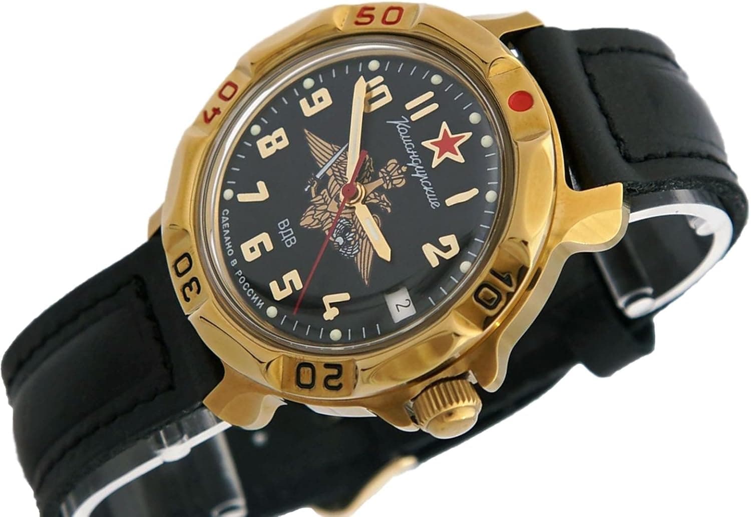 Vostok Komandirskie Military Russian Commander Watch Paratrooper VDV Golden Color 2414/819630