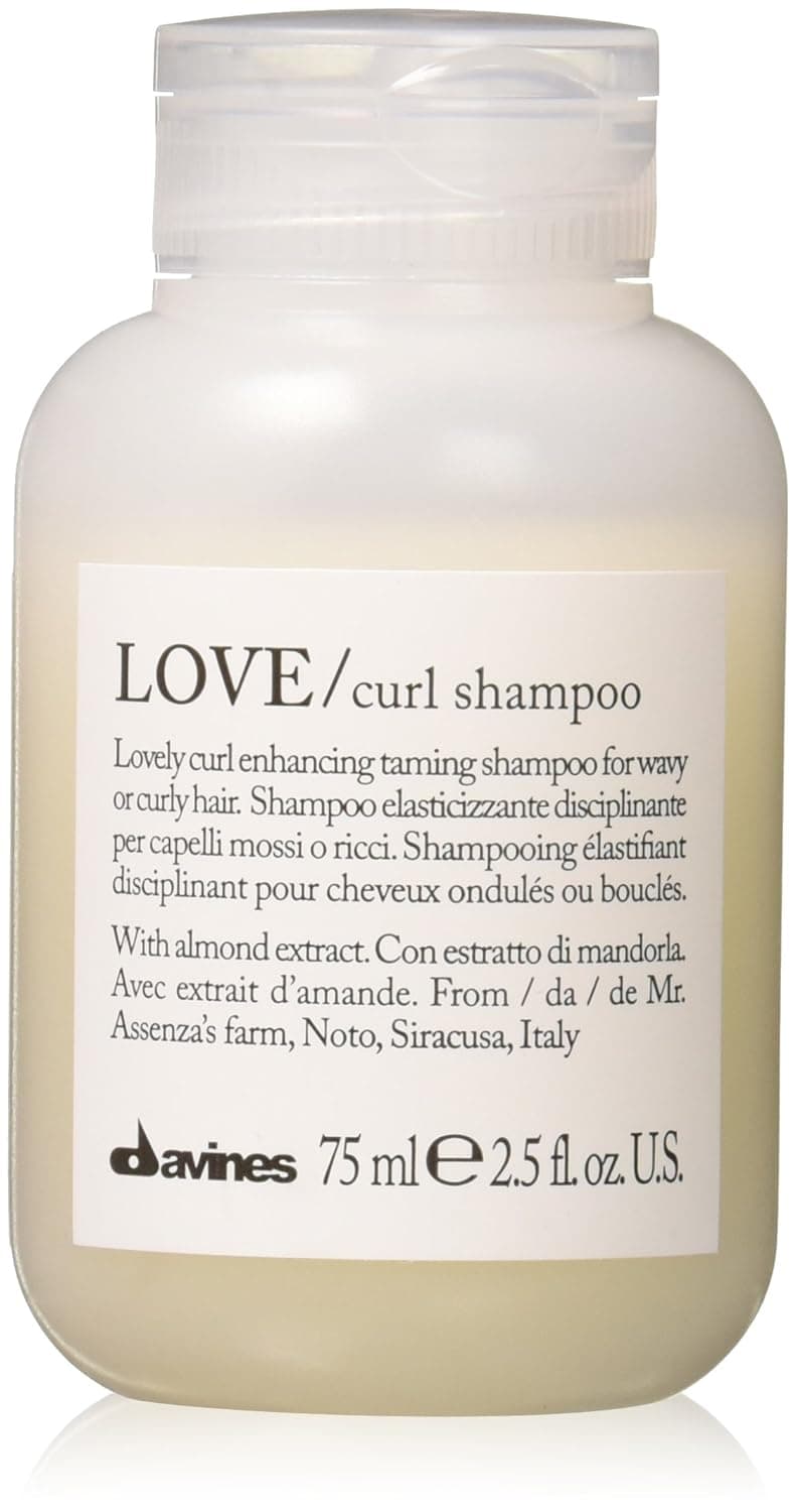 Davines LOVE Curl Shampoo | Wavy & Curly Hair Shampoo | Smooth and Moisturize Curls with Almond Extract