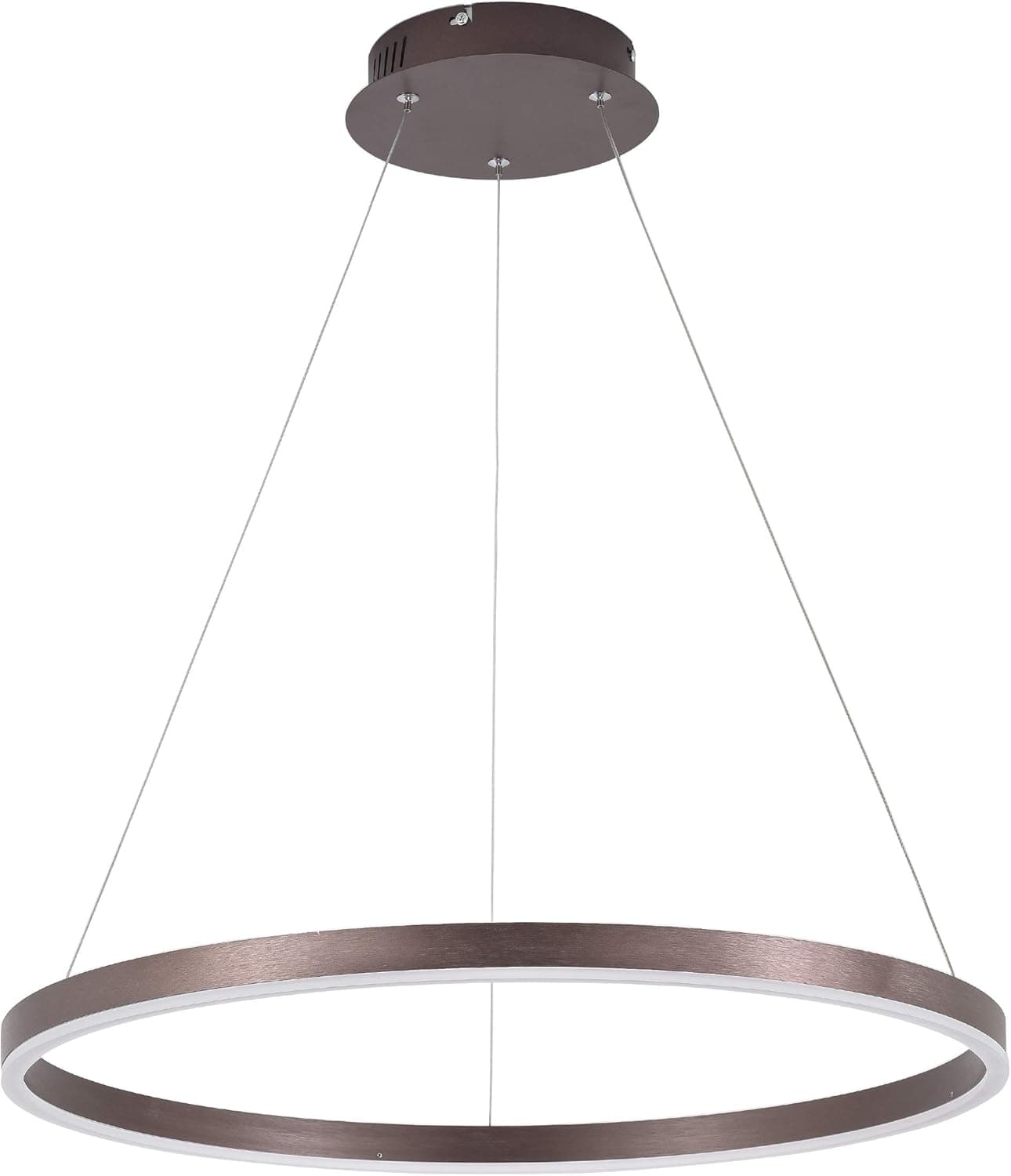 Diborui Ring Pendant Light Modern Round Shape Ceiling Light Fixture Adjustable Led Flush Mount Chandelier with 1 Ring for Bedroom, Living Room, Dining Room, Kitchen, White Light