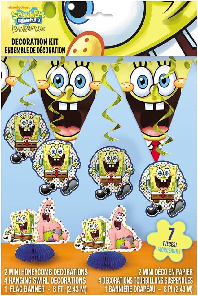 SpongeBob SquarePants Party Decoration Kit, 7pc