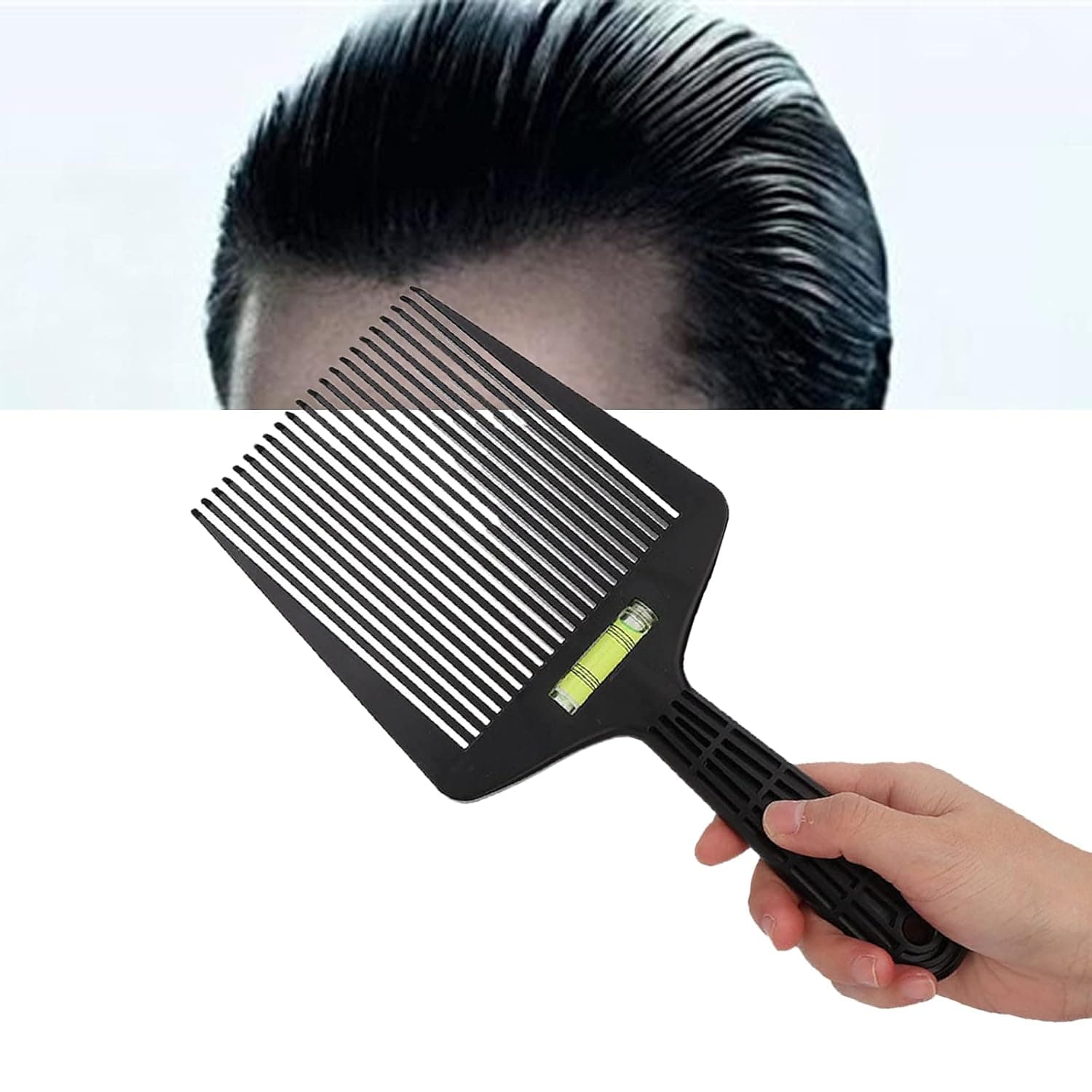 Flat Top Guide Hair Comb, Haircut Level Comb Bang Oil Hair Comb Barber Cutting Angle Adjustment Wide Tooth Comb Styling Tool Hairdress Groom Comb for Home Salon